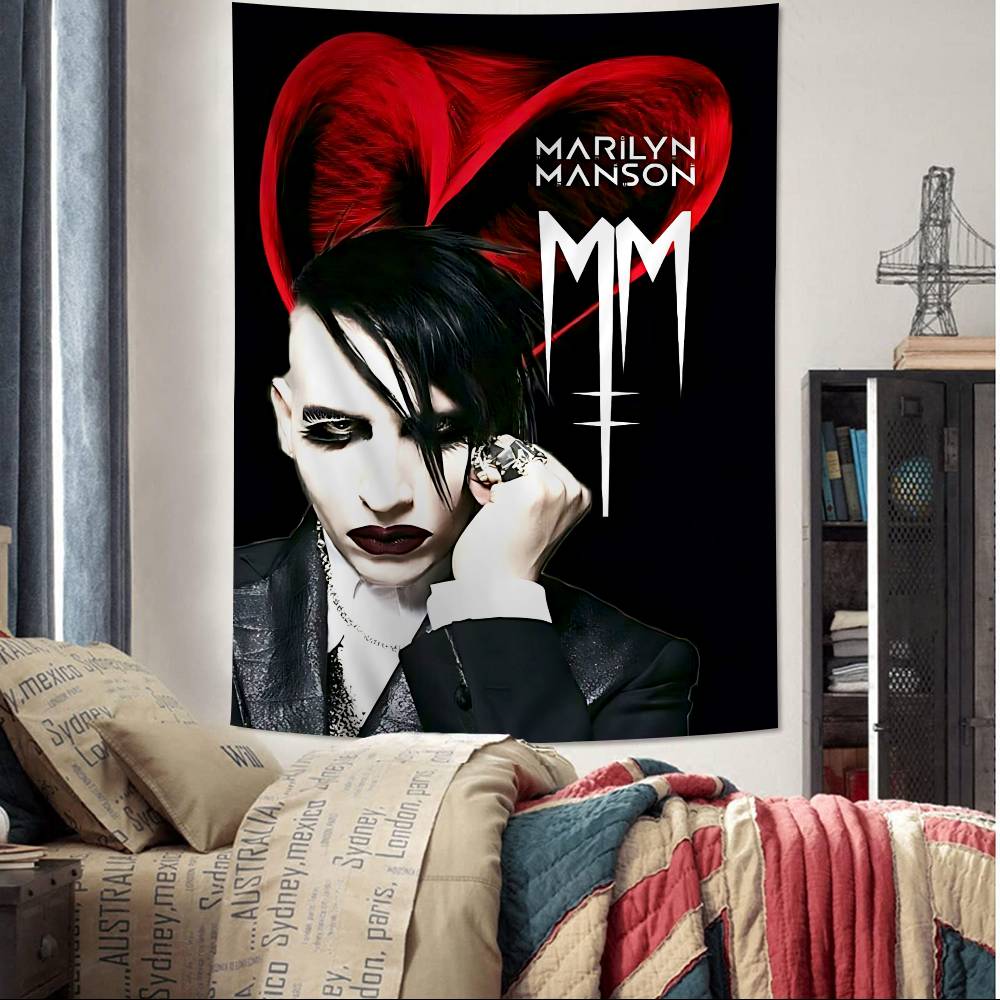 MMarilyn MManson Подвесной Богемный Гобелен для Гостиной Дома Комнаты в Общежитии Декор Японский Гобелен