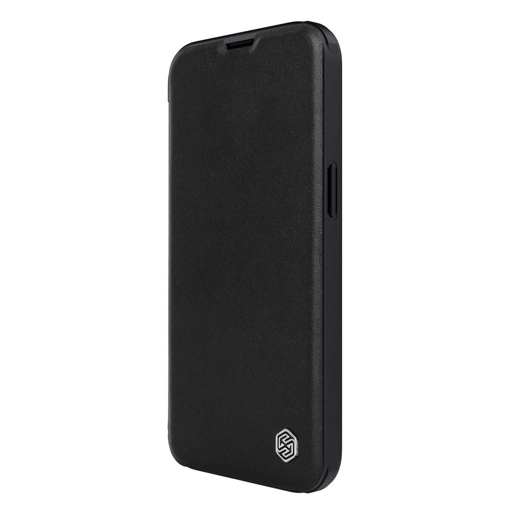 Nillkin Leather Pro Flip Case for iPhone 14 Plus - Black Camera Guard Cover