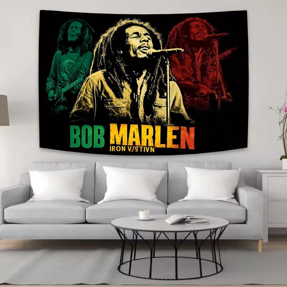 1PC Bob Marlen Memorial Tapestry Reggae Music Theme Party Atmosphere Decor Accessories Perfect Gift For Fans