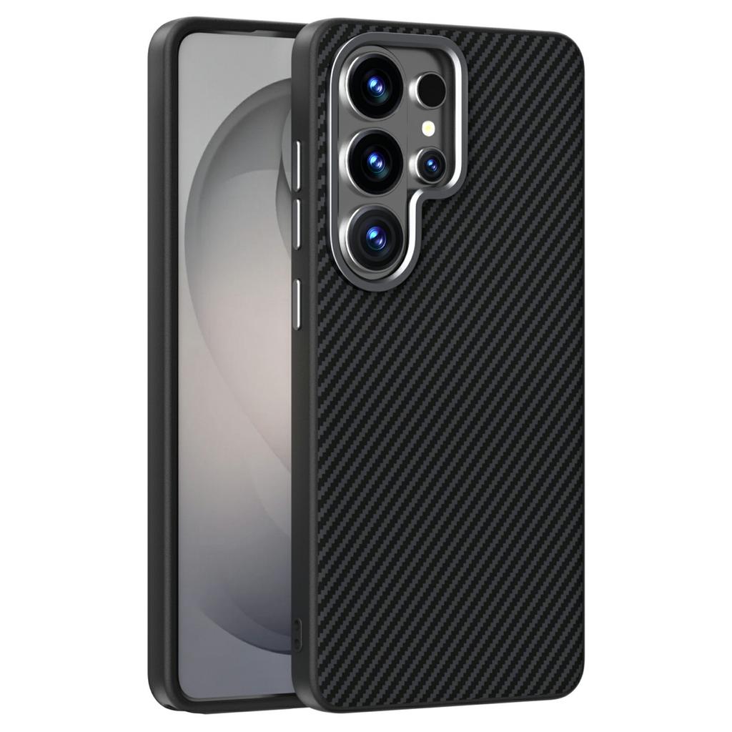 ABEEL Магнитный чехол для Samsung Galaxy S26 Ultra Текстура углеродного волокна ТПУ ПК ПУ Задняя крышка телефона