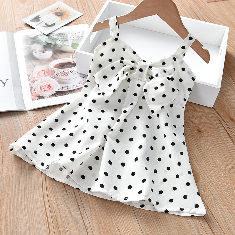 Летние платья для девочек, новинка 2023 года, детские юбки-слинги, летние модели, платья-жилеты для маленьких девочек