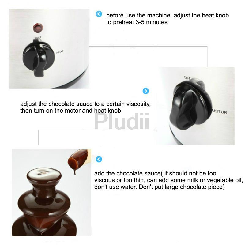 4 слоя электрический 220 В шоколадный фонтан шоколадный расплав фондю водопад машина шоколадный фонтан плавильная башня для дома