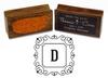 Printtoo Monogram Letter Square Swirl Border D Odd Mounted Rubber Stamp Office