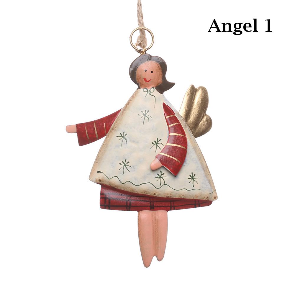 Ornaments Xmas Tree Embellishment Hanging Pendants Santa Claus Cartoon Angel Christmas Decorations