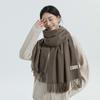 Women'S Thick Warm Solid Color Scarf Autumn And Winter New Style Cashmere Scarf Versatile Wool Scarf