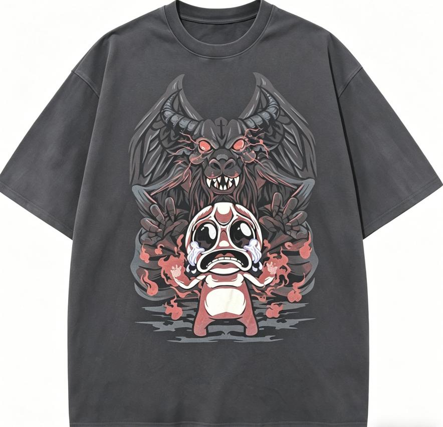 The Binding of Isaac Инди Аниме Любитель Стиранная Футболка Круглогодичная одежда Высокое качество Личность Одежда Большой Размер Унисекс Новая Модель Футболка для Пар