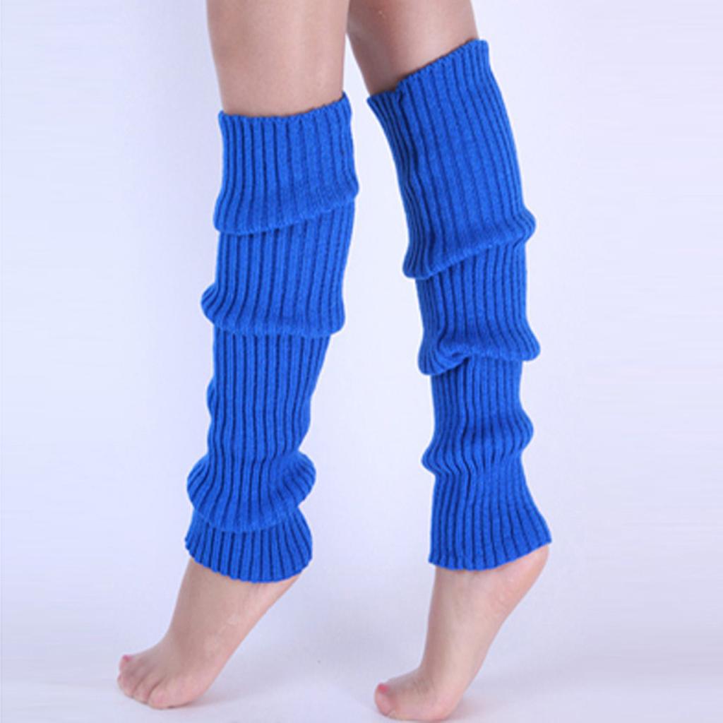 Classic Knitted Leg Warmers Ribbed Knit Knee High Leg Warmers Women's Stockings and Hosiery