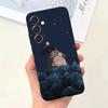 Мультяшный чехол для телефона T-Totoro-ES для Samsung S25, S24, S21, S22, S23, S30, Ultra, S20, Plus, Fe, Lite, Note, 10, 9, 5G Черный чехол