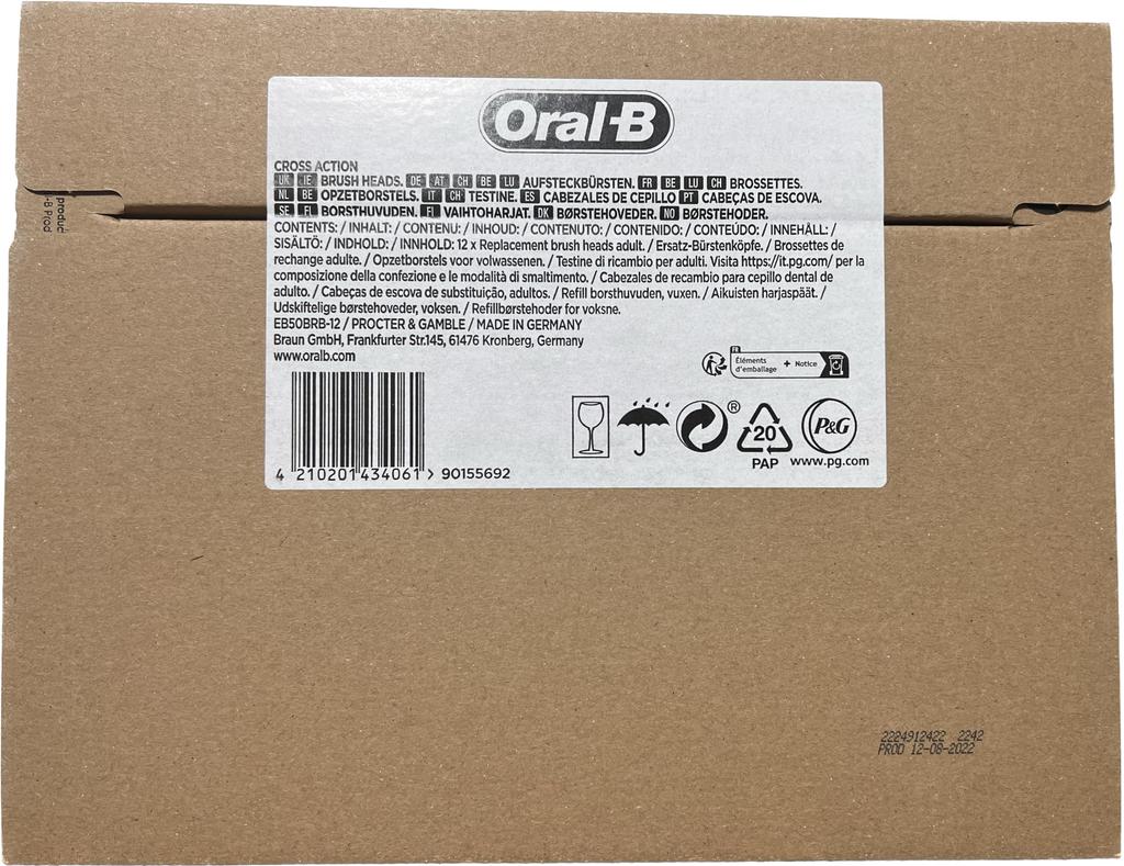 Сменная щетка Braun для электрических зубных щеток Oral-B, щетка Multi-Action, черная, 12 шт., EB50BRB-12 [Б/у]