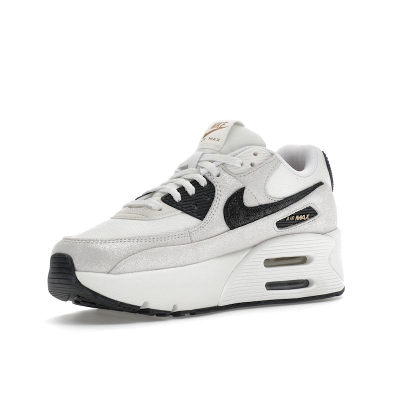 Nike Air Max 90 LV8 Белый Металлик Золотистый Черный Женские Кроссовки Team-Red HQ3497-100