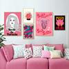 Feminist Pink Nordic Panther Medusa Pussy Power Wall Art Canvas Painting Posters And Prints Wall Pictures For Living Room Decor