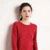 Women's Pure Wool Short Sweater - Warm Knit Round Neck for Autumn/Winter