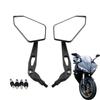 Kiload Universal Motorcycle Mirror, Left and Right Set, 0.4 Inches (10 Mm), Positive Screws,