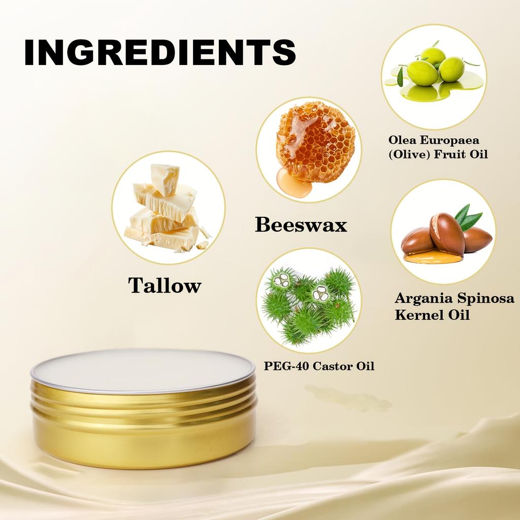 Tallow Balm - Мед и жожоба, Без спирта, Увлажняющий и укрепляющий, Для всех типов кожи, Оливковое масло и витамин Е, Многоцелевой лечебный крем