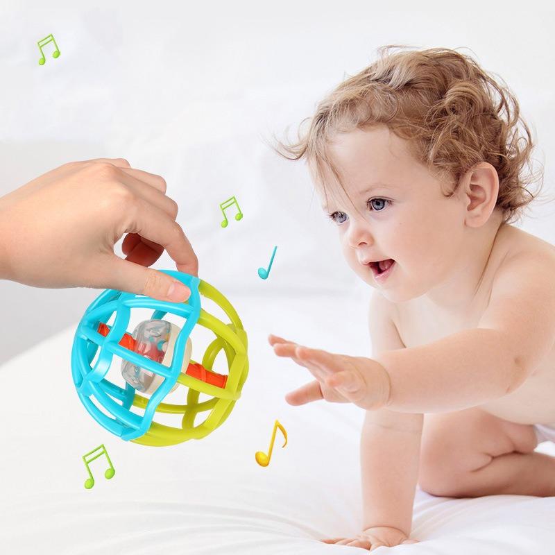 Baby Hand Grasp Ball Infant Puzzle Soft Glue Fitness Ball Kids Grasp Ability Training Color Cognition Parent-child Interaction