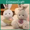 Cute Plaid Dress Cartoon Rabbit Plush Toy For Children