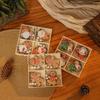 Christmas decorations wooden box 12pcs wooden Santa pendant gingerbread man decoration Christmas gift