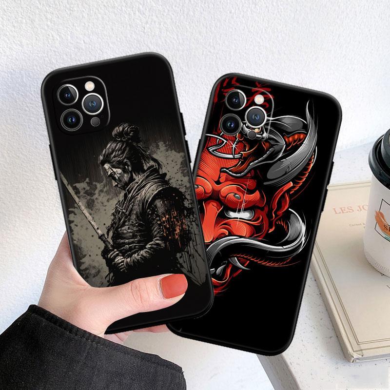 CJ71 Japan Samurai Mask Case for Samsung Galaxy M06 M15 M16 M35 M55 M56 A36 A42 A50 A50S A51 A52 A32 A33 A05 A05S A06 A16 A20