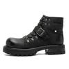 British Style Classic Personality Lace-Up Casual Martin Boots Autumn And Winter Tooling Round Head Thick-Soled Men'S Boots