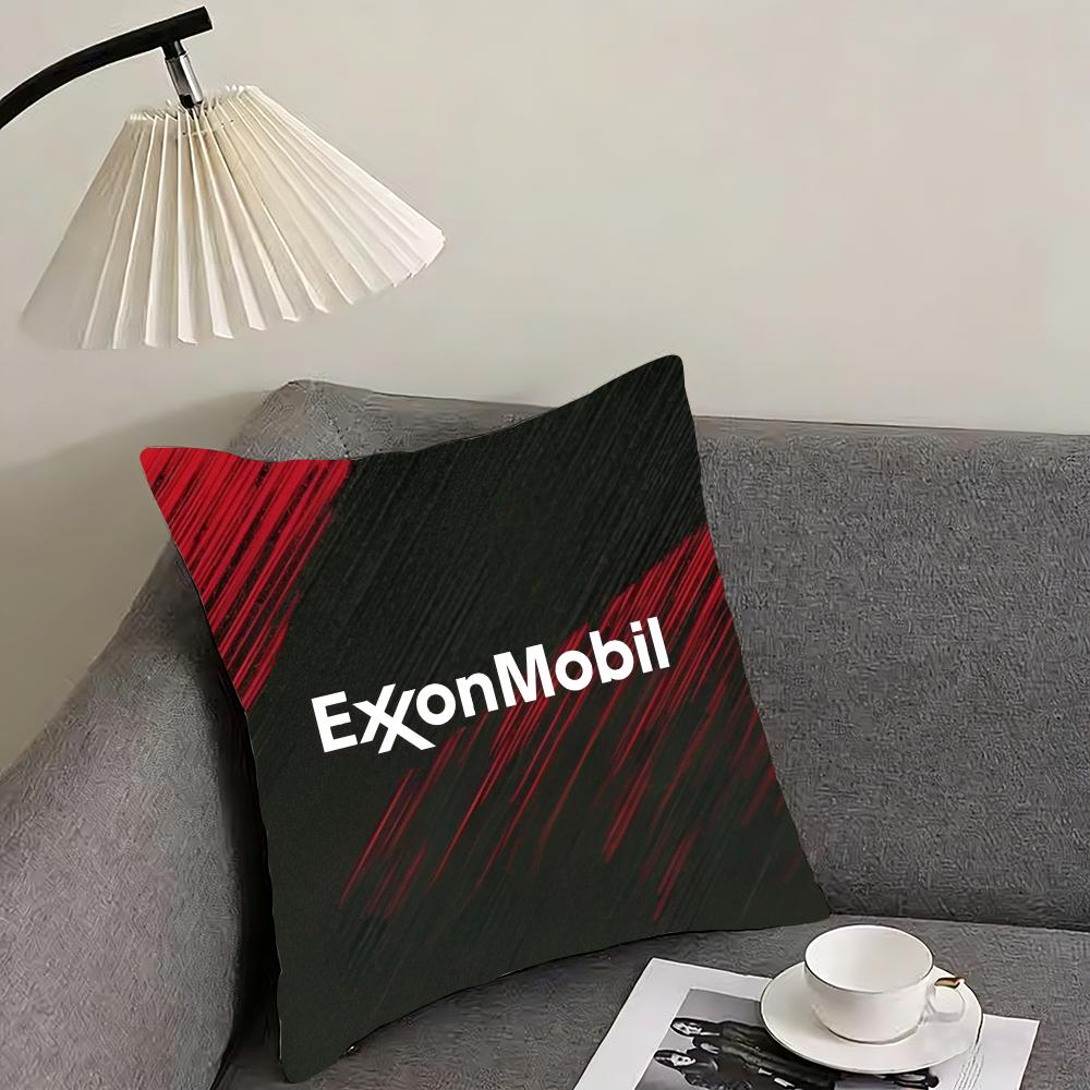 ExxonMobil Cushion Cover Reversible Plush Pillow Cover – For car, sofa, bedroom, perfect as a gift.