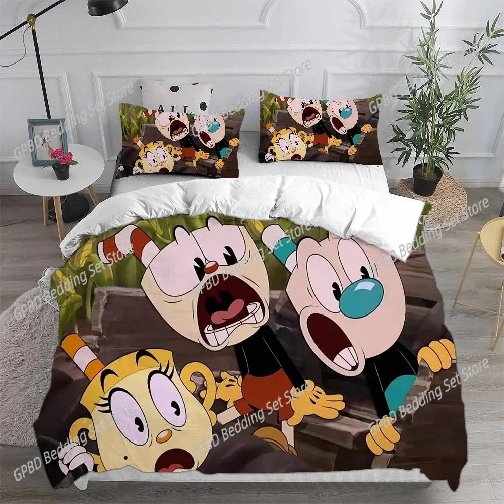 Одеяло Новое Домашнее Текстильное Мультяшное Cuphead Комплект Постельного Белья Спальня Мягкое Современное S Удобное И