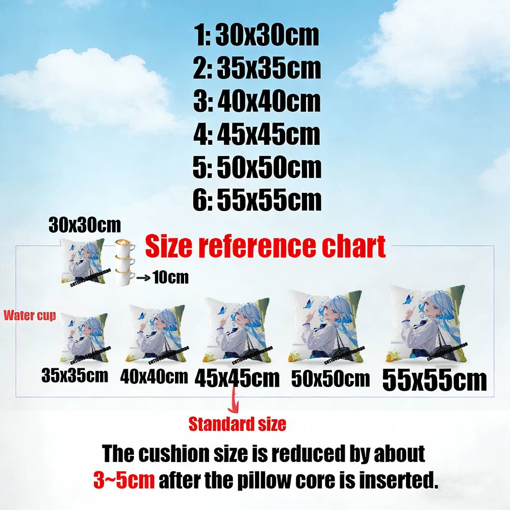 Подушка-наволочка Genshin Impact Furina 45x45см 35x35см Квадратная Наволочка для подушки