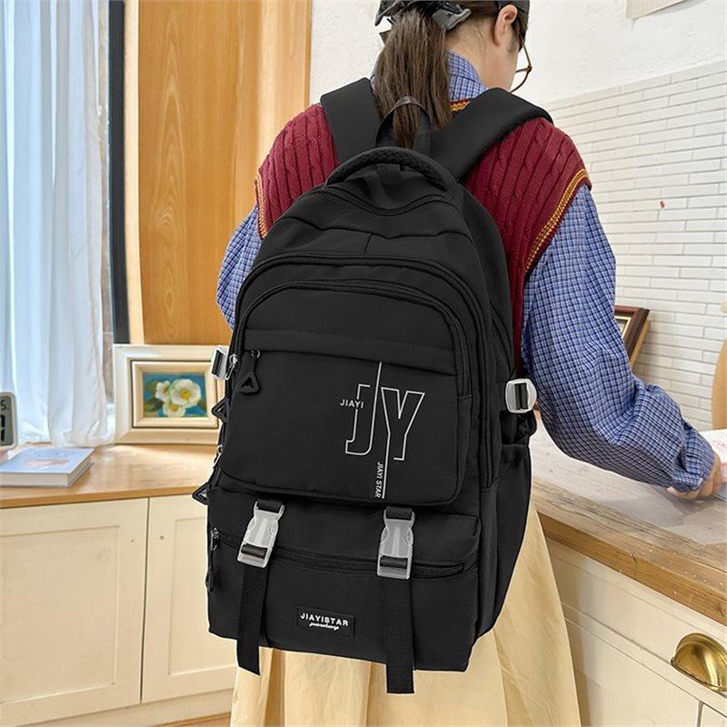 Школьный рюкзак для средней школы, женский рюкзак с буквенным принтом, большой вместимости, дорожный рюкзак