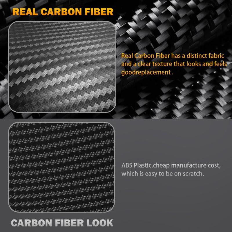 For Dodge Charger 15-20 REAL Carbon Fiber Center Console Cup Holder Side Trim 2x