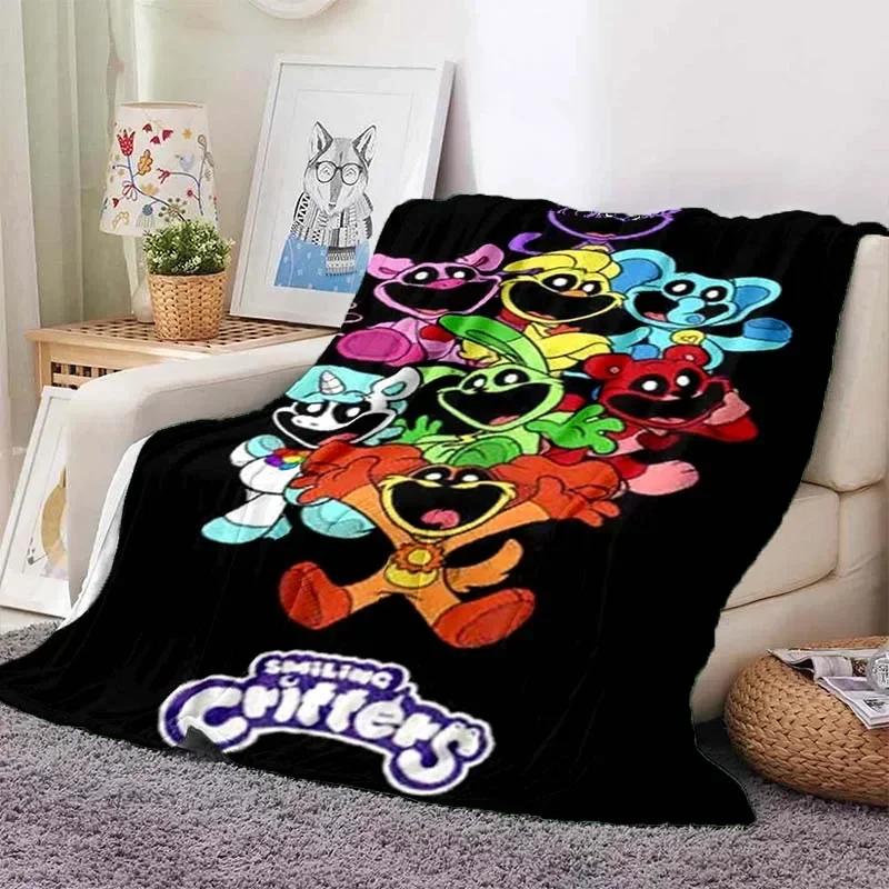 3D-печатное детское одеяло CATNAP DOGDAY с изображением мультяшных улыбающихся зверьков, малышей, супермягкий теплый ковер для спальни, гостиной, дивана, кровати, автомобиля