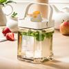 2.3L Refrigerator Cold Water Kettle Juice Water Jug with Spigot Iced Beverage Dispenser Outdoor Camping Liquid Drink Container