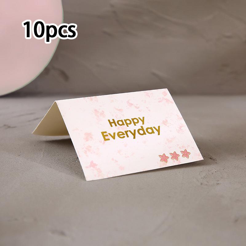 10 шт. Высококлассные пустые открытки с пожеланиями Открытка Маленькая бумажная открытка Позолоченная открытка