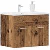 Bathroom Vanity Cabinet with Rustic Wood Effect 60 x 38.5 x 46 cm