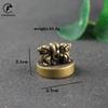 Solid Pure Brass Double Dragon Seal Statue Chinese FengShui Lucky Home Decorations Ornaments Lovable Animal Figurines Desk Decor