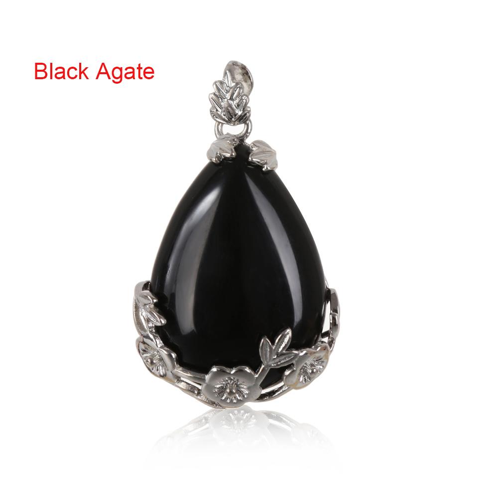 Хрустальный Камень Капля Воды Драгоценный Камень Ожерелья Подвески Аметист Агат Опал Бирюза Натуральный Кварц