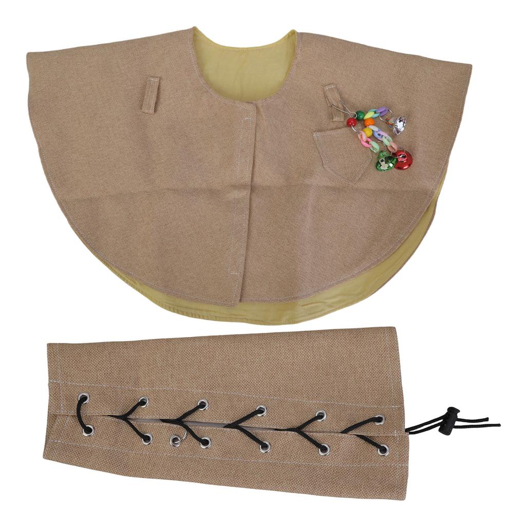 Parrot Antiscratch Shoulder Protector Arm Guard Set for Multifunctional Diaper Shawl with Adjustable Size for Bird Fun