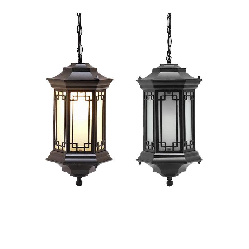 Новый китайский стиль ретро балкон беседка люстра открытый водонепроницаемый сад вилла коридор проход подвесной светильник