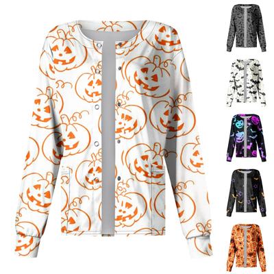 Женский однобортный защитный комбинезон с воротником-стойкой и длинным рукавом с карманом для работы на Хэллоуин, кардиган, куртка, топ