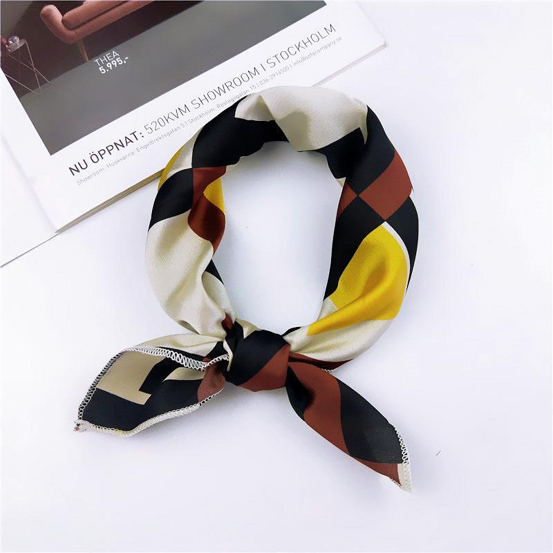 50 Spring/Summer New Small Scarf Small Square Scarf Women'S Professional Decoration Printed Professional Fashion Scarf