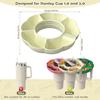 40Oz Snack Ring for Stanley Cup with Handle, Snack Container for Stanley Tumbler 40 Oz, 4 Compartment Reusable Snack Platters
