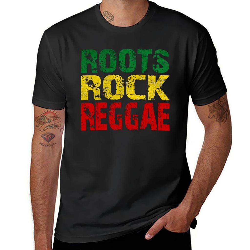 Футболка ROOTS ROCK REGGAE винтажные милые топы на заказ мужская одежда