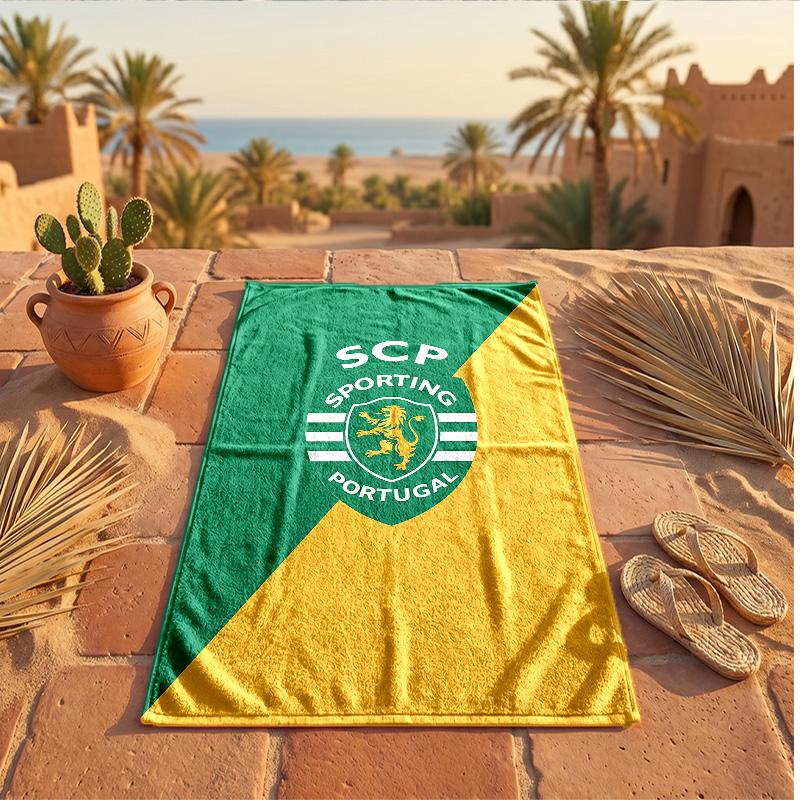 Sporting CP FC Печать Микрофибра Пляжное Полотенце Быстросохнущее Впитывающее Большое Полотенце Для Пляжа Плавания Путешествий