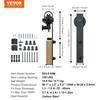 8FT Sliding Barn Door Hardware Kit, 330LBS Loading Heavy Duty Barn Door Track Kit for Single Door, Fit 3.7-4.3FT Wide and 1.3"-1.8" Thick Door Panel,