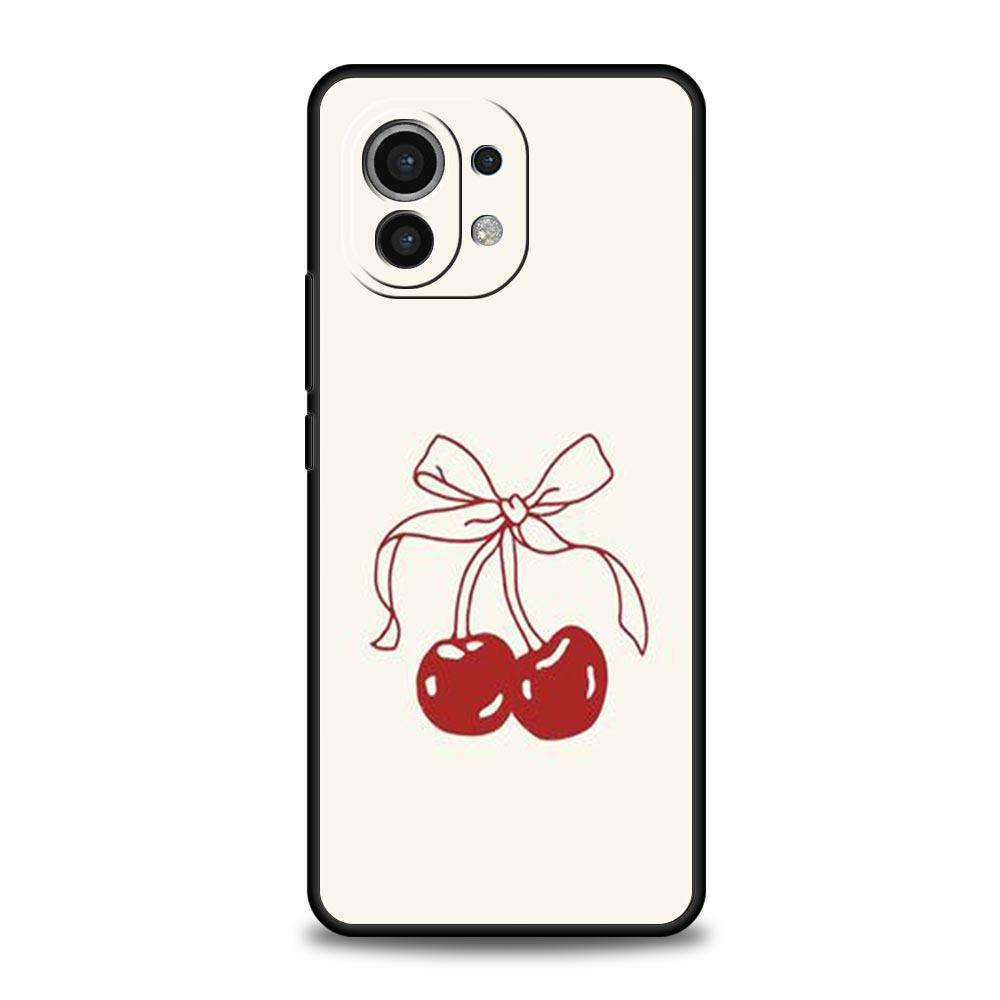 Чехол для телефона для Xiaomi Mi 15 14 14T 13T 12T Pro 12 13 11 Lite 5G 11T X6 X5 Pro Мягкий ТПУ чехол Милый вишневый бант