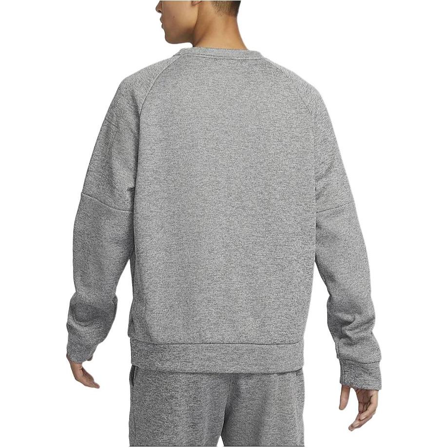 Nike Толстовка мужская флисовая с капюшоном Therma-Fit Solid Crew Neck Pocket серая FB8506-063