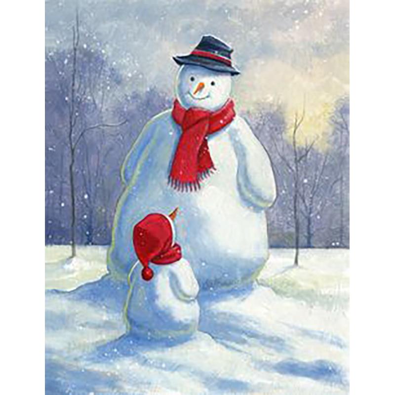 5D алмазная картина пейзаж снеговик полный круглый дрель стразы алмазная вышивка крестиком наборы настенное искусство домашний декор подарок