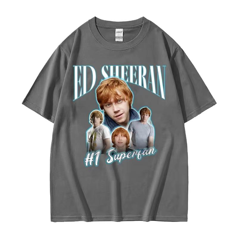 Funny Ed Sheeran Number One Superfan Meme T Shirt Unisex Unisex Fashion Retro Short Sleeve Tshirt Unisex Gothic Casual Tees