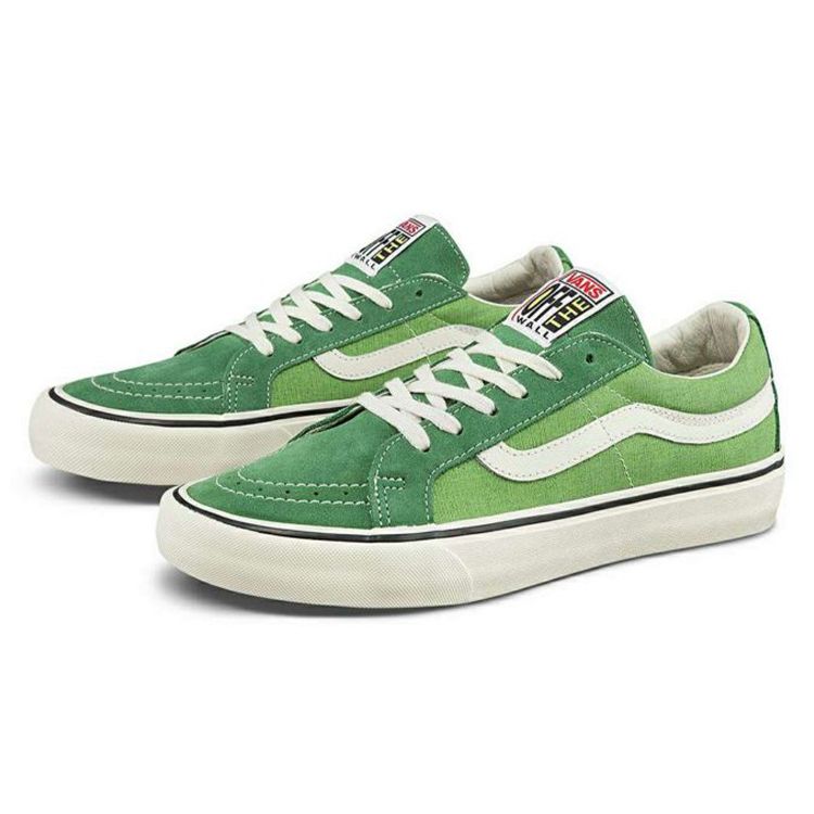 Vans Sk8 Low Reissue Sf Canvas Кроссовки унисекс с круглым носком, на шнуровке, низкие, для скейтбординга, травяно-зеленые VN0A4UWI4WS