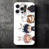Мультяшный Милый JUJUSU Аниме Мягкий Чехол для Телефона для iPhone 16 16E 17 Air 15 Pro Max 14 Plus 13 Mini 11 12 7 Черная Крышка Задняя Панель