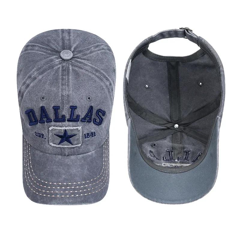 Unisex DALLAS 3D Embroidered Baseball Cap Snapback Caps Adjustable Dad Hats Sun Hats in 4 Vibrant Colors