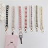 Anti-Lost Lace Wrist Strap Colourful Flower Keychain Sweet Bag Braided Rope  Bag Accessories